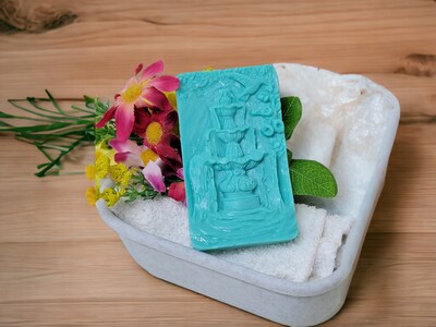 Beautifully Detailed Handmade Soap Bar resembling a Flowing Fountain - Personalized Fragrances and Shades | Birthday, Wedding, Anniversary - image2